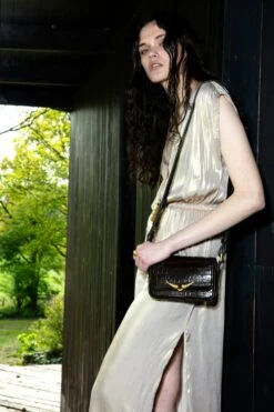 Zadig & Voltaire Le Zazi Croco Bag Wood -Zadig & Voltaire Clothing 14 keylooks summer 130425 2712