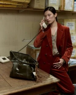 Zadig & Voltaire Vaska Velvet Blazer Burn -Zadig & Voltaire Clothing 187 z v btw 01 060 1