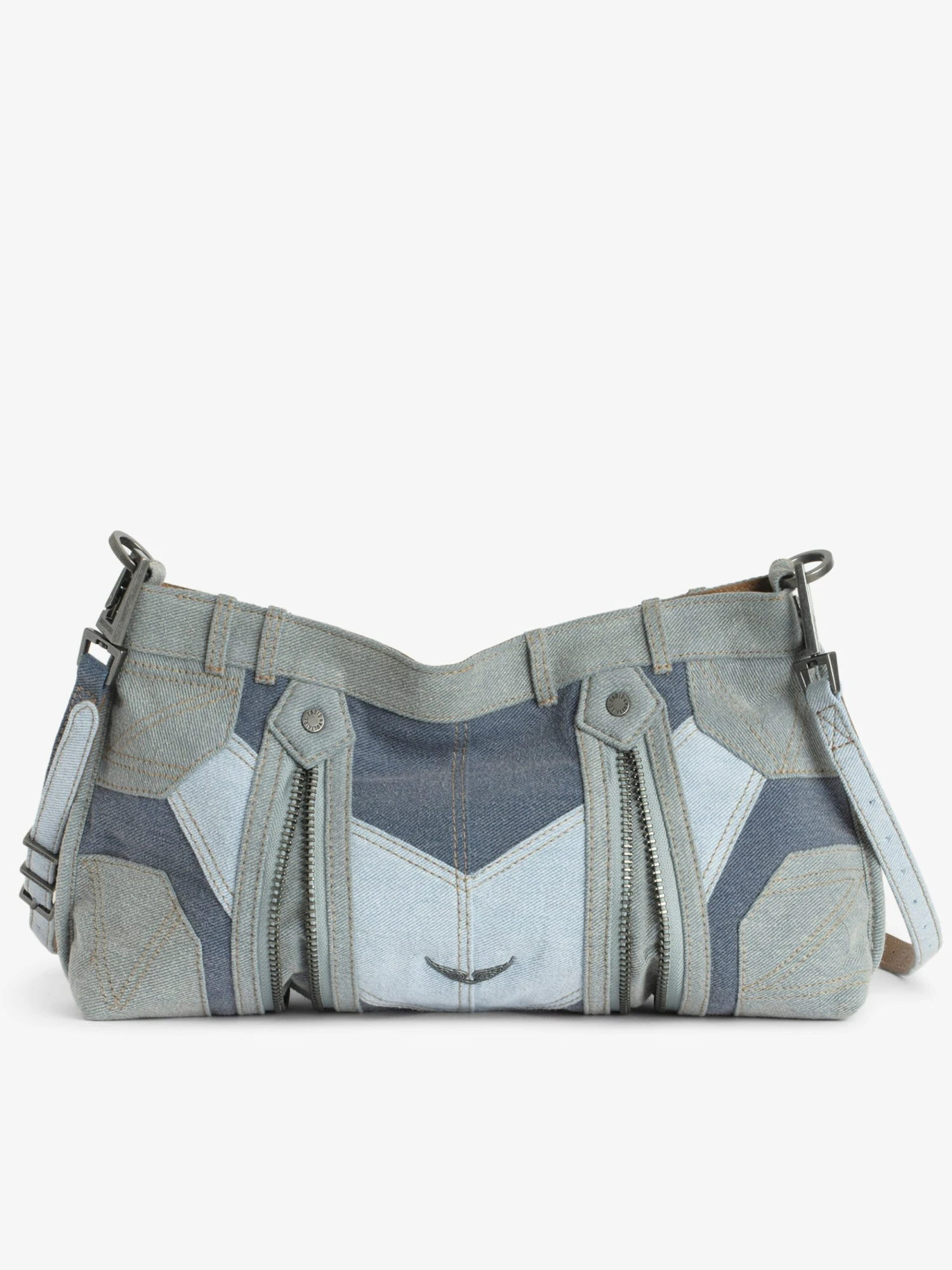 Zadig & Voltaire Sunny Moody Blue Denim Shoulder Bag Silent 5 Zadig & Voltaire Sunny Moody Blue Denim Shoulder Bag Silent - Image 3