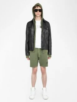 Zadig & Voltaire Pablo Shorts Used Kaki -Zadig & Voltaire Clothing JMBS01029 USED KAKI ADDI 2 68011e65529bc