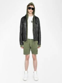 Zadig & Voltaire Pablo Shorts Used Kaki -Zadig & Voltaire Clothing JMBS01029 USED KAKI ADDI 3 68011e4612224