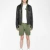 Zadig & Voltaire Pablo Shorts Used Kaki -Zadig & Voltaire Clothing JMBS01029 USED KAKI SHOOTING 68011e072bebd
