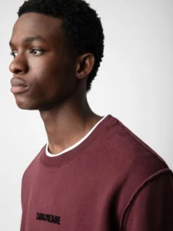 Zadig & Voltaire Simba Sweatshirt Cherry Red -Zadig & Voltaire Clothing JMSS00237 CHERRY RED ADDI 3