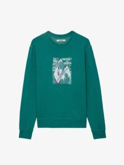 Zadig & Voltaire Simba Sweatshirt Aqua -Zadig & Voltaire Clothing JMSS00240 AQUA PACKSHOT 1