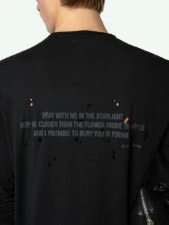 Zadig & Voltaire Monasti Henley T-shirt Black -Zadig & Voltaire Clothing JMTN00250 NOIR HOVER 670548bef34da