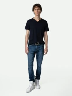 Zadig & Voltaire Monastir Henley T-shirt Encre