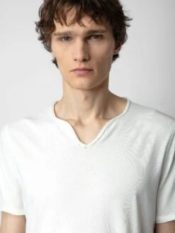 Zadig & Voltaire Monastir Henley T-shirt Judo 9 Zadig & Voltaire Monastir Henley T-shirt Judo -Zadig & Voltaire Clothing JMTN01631 JUDO ADDI 1 677eaddd6e4b5