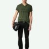 Zadig & Voltaire Monasti Henley T-shirt Used Kaki -Zadig & Voltaire Clothing JMTN01634 USED KAKI SHOOTING 672cc5fc08c3a