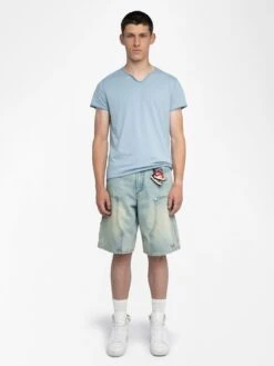 Zadig & Voltaire Henley Monastir T-shirt Cloud