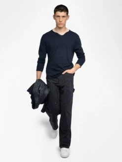 Zadig & Voltaire Monastir T-shirt Encre -Zadig & Voltaire Clothing JMTN01640 ENCRE ADDI 1 6863f4363ef16