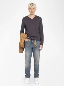 Zadig & Voltaire Henley Monastir T-shirt Dark Chocolate