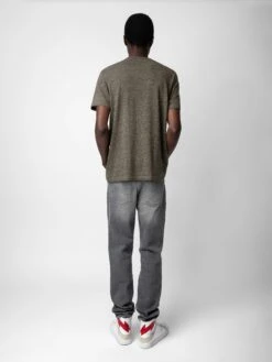 Zadig & Voltaire Tommy T-shirt Light Beige -Zadig & Voltaire Clothing JMTS00622 LIGHT BEIGE BACK