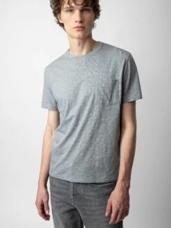 Zadig & Voltaire Stockholm T-shirt Iron -Zadig & Voltaire Clothing JMTS00623 IRON ADDI 2