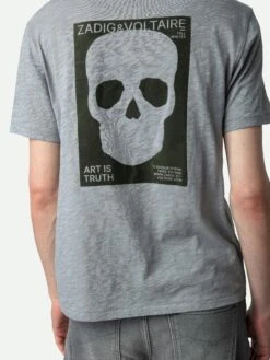 Zadig & Voltaire Stockholm T-shirt Iron -Zadig & Voltaire Clothing JMTS00623 IRON HOVER