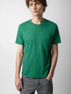 Zadig & Voltaire Stockholm T-shirt Peppermint -Zadig & Voltaire Clothing JMTS00623 PEPPERMINT ADDI 2