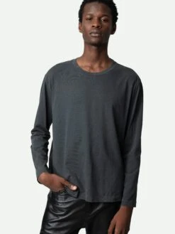 Zadig & Voltaire Ellon T-Shirt Carbone -Zadig & Voltaire Clothing JMTS00626 CARBONE HOVER