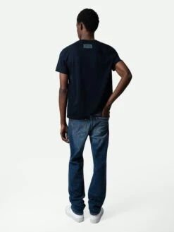 Zadig & Voltaire Jimmy T-Shirt Encre -Zadig & Voltaire Clothing JMTS00628 ENCRE HOVER 2