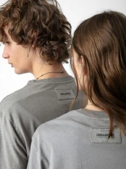 Zadig & Voltaire Jimmy T-Shirt Iron -Zadig & Voltaire Clothing JMTS00628 IRON ADDI 2