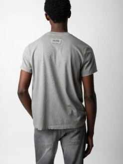 Zadig & Voltaire Jimmy T-Shirt Iron -Zadig & Voltaire Clothing JMTS00628 IRON BACK