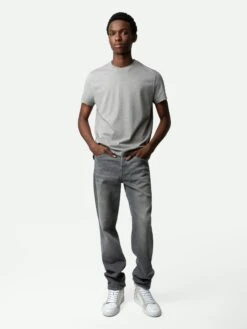 Zadig & Voltaire Jimmy T-Shirt Iron -Zadig & Voltaire Clothing JMTS00628 IRON HOVER