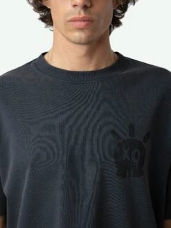 Zadig & Voltaire Teddy Skull T-shirt Encre -Zadig & Voltaire Clothing JMTS00630 ENCRE HOVER 662ba671d1b26