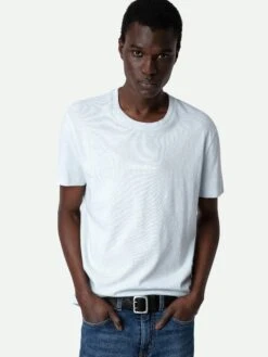 Zadig & Voltaire Jetty T-shirt Ciel -Zadig & Voltaire Clothing JMTS00634 CIEL HOVER