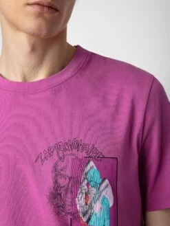 Zadig & Voltaire Ted Photoprint T-shirt Anemone -Zadig & Voltaire Clothing JMTS00637 ANEMONE ADDI 1