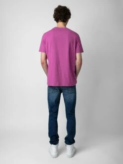 Zadig & Voltaire Ted Photoprint T-shirt Anemone -Zadig & Voltaire Clothing JMTS00637 ANEMONE BACK