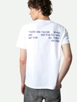 Zadig & Voltaire Tommy Photoprint T-shirt White -Zadig & Voltaire Clothing JMTS00640 BLANC HOVER 1