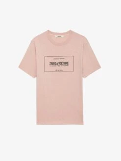 Zadig & Voltaire Ted Insignia T-shirt Primrose 11 Zadig & Voltaire Ted Insignia T-shirt Primrose -Zadig & Voltaire Clothing JMTS00644 PRIMEROSE PACKSHOT