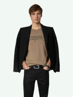 Zadig & Voltaire Tommy T-shirt Cereal -Zadig & Voltaire Clothing JMTS00656 CEREAL ADDI 1 6705485f60685