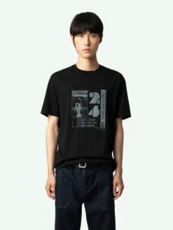 Zadig & Voltaire Ted Photoprint T-shirt Black 10 Zadig & Voltaire Ted Photoprint T-shirt Black -Zadig & Voltaire Clothing JMTS00657 NOIR ADDI 1 66854d1c94317