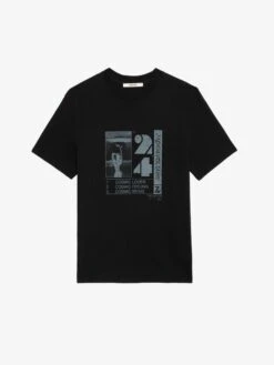 Zadig & Voltaire Ted Photoprint T-shirt Black 13 Zadig & Voltaire Ted Photoprint T-shirt Black -Zadig & Voltaire Clothing JMTS00657 NOIR PACKSHOT 6694edb967324