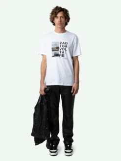 Zadig & Voltaire Ted Photoprint T-shirt White -Zadig & Voltaire Clothing JMTS00659 BLANC ADDI 2 662ba65f29767