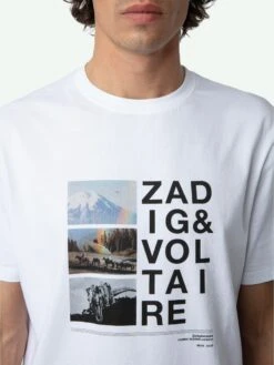 Zadig & Voltaire Ted Photoprint T-shirt White -Zadig & Voltaire Clothing JMTS00659 BLANC HOVER 662ba6af83994