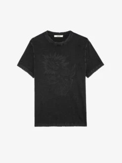 Zadig & Voltaire Jimmy T-shirt Carbone -Zadig & Voltaire Clothing JMTS00666 CARBONE PACKSHOT 6694eef71f6ea