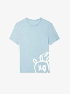 Zadig & Voltaire Stockly T-shirt Cloud -Zadig & Voltaire Clothing JMTS01676 CLOUD PACKSHOT 6811e6fb83e3d