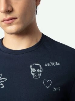 Zadig & Voltaire Hector T-shirt Encre -Zadig & Voltaire Clothing JMTS01716 ENCRE ADDI 2 67603fb6a6229