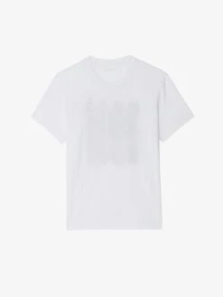 Zadig & Voltaire Tommy T-shirt Blanc -Zadig & Voltaire Clothing JMTS01728 BLANC PACKSHOT 6836c90f8ebe5