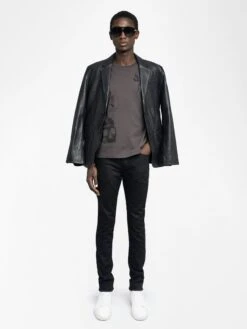 Zadig & Voltaire Tommy T-shirt Dark Chocolate -Zadig & Voltaire Clothing JMTS01729 DARK CHOCOLATE SHOOTING 68484fb13acc8