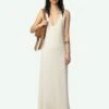 Zadig & Voltaire Deva Navy Sleeveless Dress Ecru -Zadig & Voltaire Clothing JWDR01079 ECRU SHOOTING 67bed32d027ce