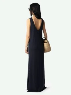 Zadig & Voltaire Deva Navy Sleeveless Dress Encre -Zadig & Voltaire Clothing JWDR01079 ENCRE ADDI 3 67bed2c763411