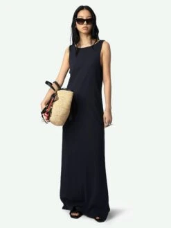 Zadig & Voltaire Deva Navy Sleeveless Dress Encre -Zadig & Voltaire Clothing JWDR01079 ENCRE HOVER 67bed4308b6e7