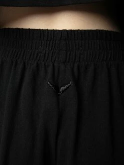 Zadig & Voltaire Clem Women's Black Linen Pants Black -Zadig & Voltaire Clothing JWSP00010 BLACK HOVER 67a9e16dcba9c