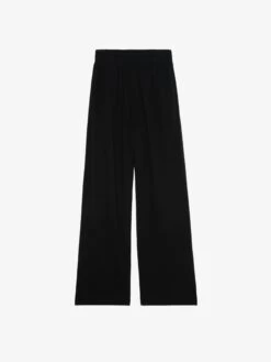 Zadig & Voltaire Clem Women's Black Linen Pants Black -Zadig & Voltaire Clothing JWSP00010 BLACK PACKSHOT 67a627ac0d421