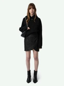 Zadig & Voltaire Georgy Diamante Wings Sweatshirt Black