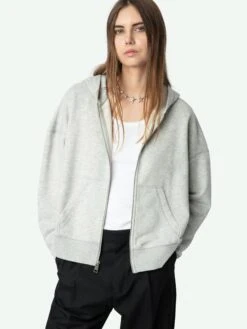 Zadig & Voltaire Mia Sweatshirt Gris Chine Clai 15 Zadig & Voltaire Mia Sweatshirt Gris Chine Clai -Zadig & Voltaire Clothing JWSS01623 GRIS CHINE CLAI ADDI 2 6763e4692d9a2
