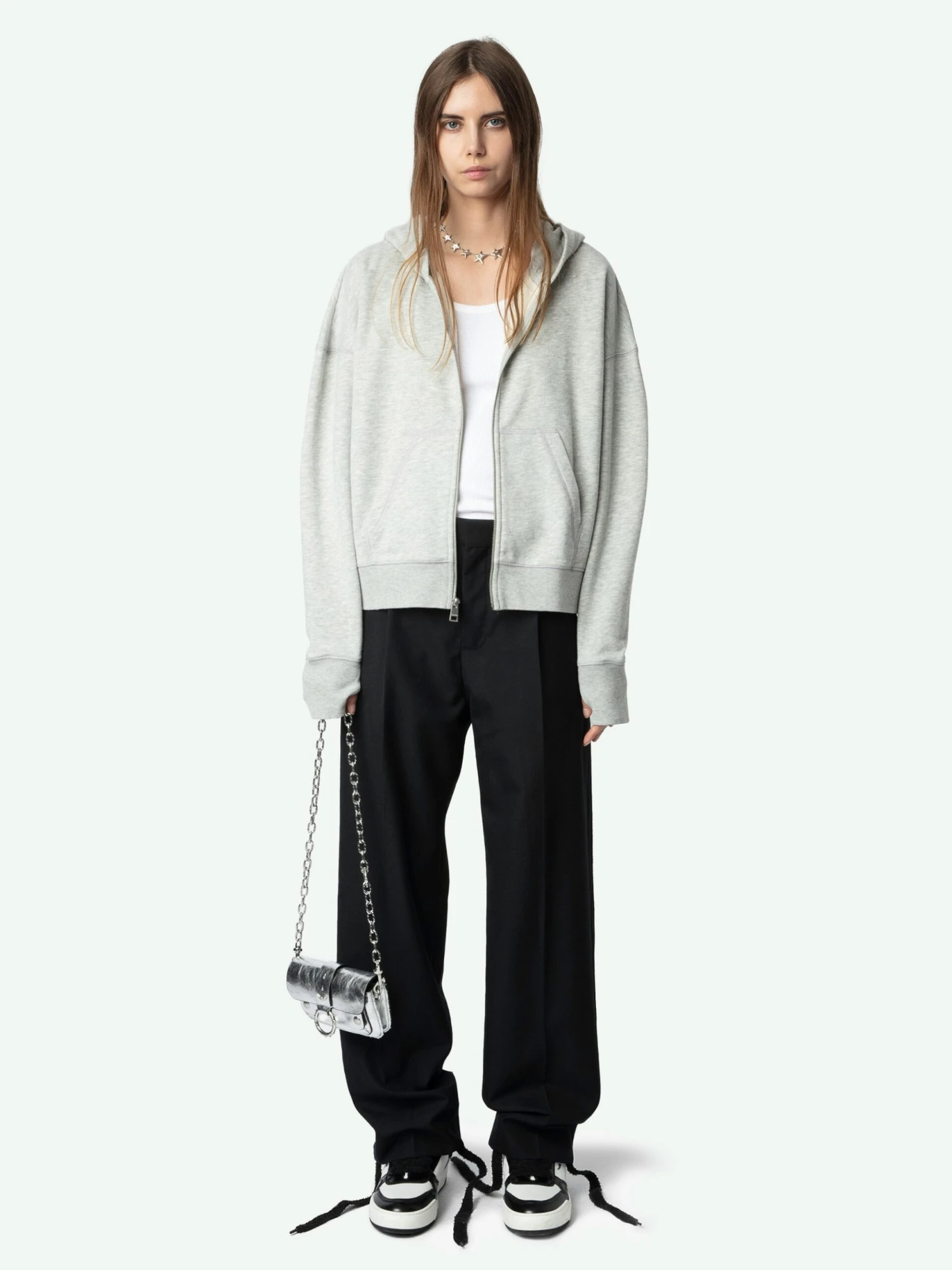 Zadig & Voltaire Mia Sweatshirt Gris Chine Clai 3 Zadig & Voltaire Mia Sweatshirt Gris Chine Clai