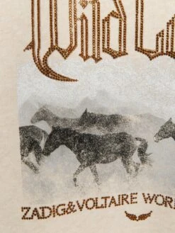 Zadig & Voltaire Mia Sweatshirt Light Sugar -Zadig & Voltaire Clothing JWSS01663 LIGHT SUGAR ADDI 4 6835c7a1a6750