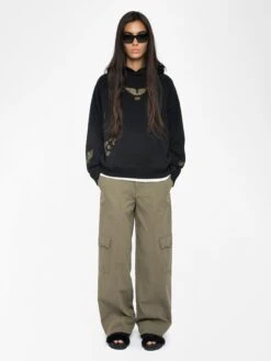 Zadig & Voltaire Georgy Grey Women's Rhinestone Sweatshirt Black